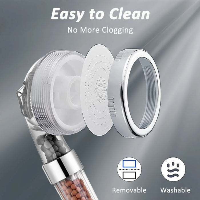 ZhangJi 3 modalità doccia da bagno soffione doccia a getto regolabile ad alta pressione risparmio idrico bagno filtro anionico doccia ugello SPA