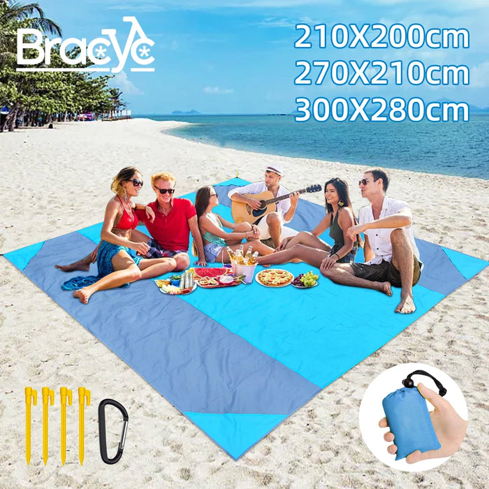 Tappetino da spiaggia impermeabile tappetino da campeggio Extra Large per esterni coperta pieghevole materasso tascabile senza sabbia tappetino da Picnic leggero portatile