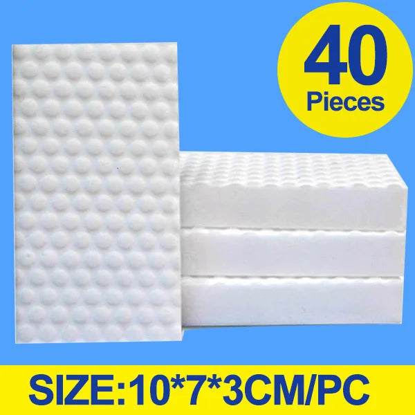 20/40/100 pz spugna compressa magica gomma detergente accessorio da cucina strumento melamina spugna lavastoviglie spazzola pulizia