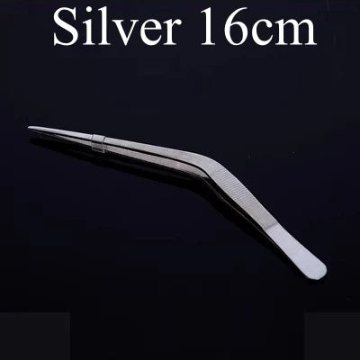 Pinzette per cucina e bar in acciaio inossidabile da 30 cm Pinze per alimenti Cucina Pinzette mediche Strumento da bar