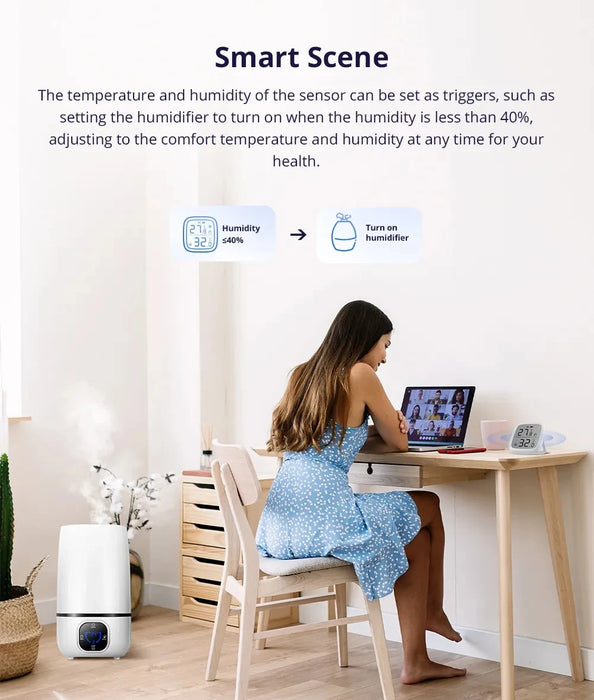SONOFF SNZB-02D Zigbee sensore di umidità della temperatura Smart Home Automation Monitor in tempo reale Ewelink Alexa Google Home Assistant