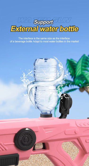 Pistola elettrica automatica per stoccaggio dell'acqua, giocattoli portatili per bambini, spiaggia estiva, combattimento all'aperto, fantasia, pistola a spruzzo, giocattoli, ragazzo, bambino, gioco per adulti