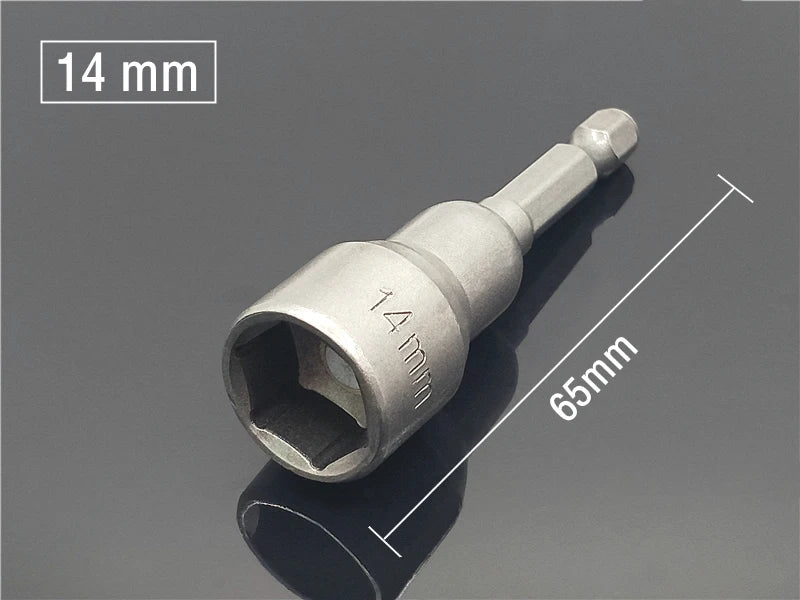 1PC Ugelli a manicotto con esagono incassato Forte set di driver per dadi magnetici Adattatore per punta da trapano Manicotto approvato dal vento Elettrico 6 8 10 13 17 19MM