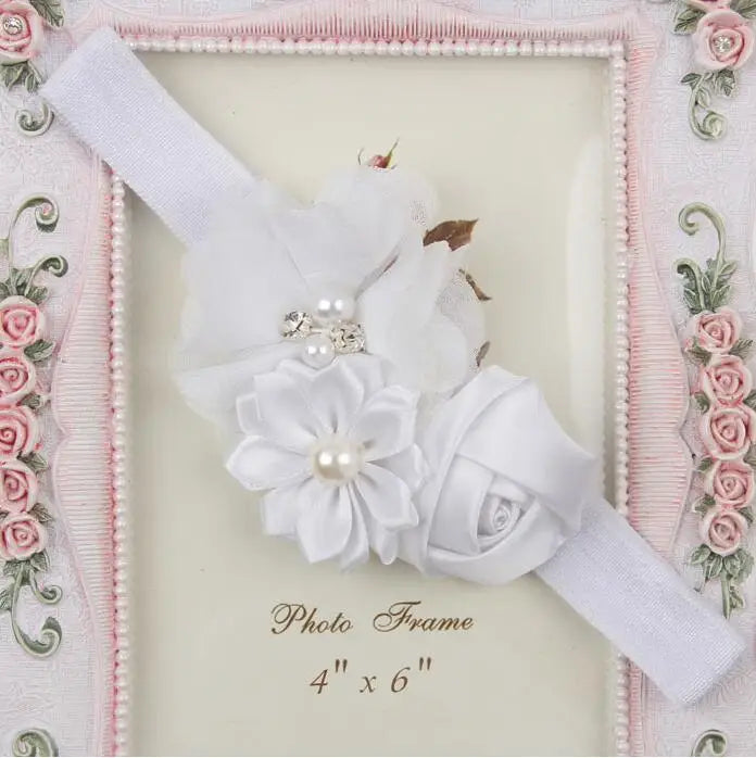 Fascia per capelli per bambina Fiore floreale Neonato Bambini Elastici Fasciatura in gomma Accessorio per capelli Fasce per capelli Turbante Fotografia