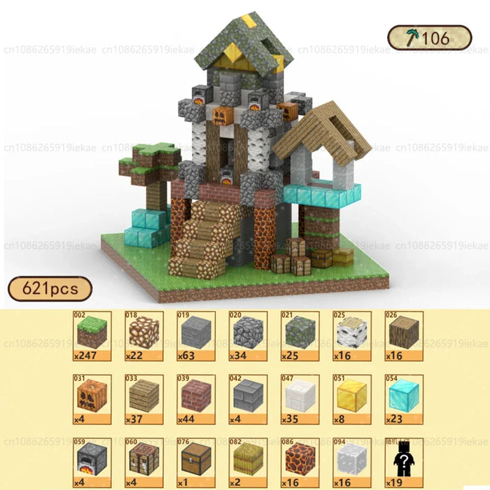 Blocchi magnetici Mine World Set cubo magnetico per ragazzo ragazza bambino età 3+ modello fai da te bambini stelo stelo giocattolo sensoriale regalo