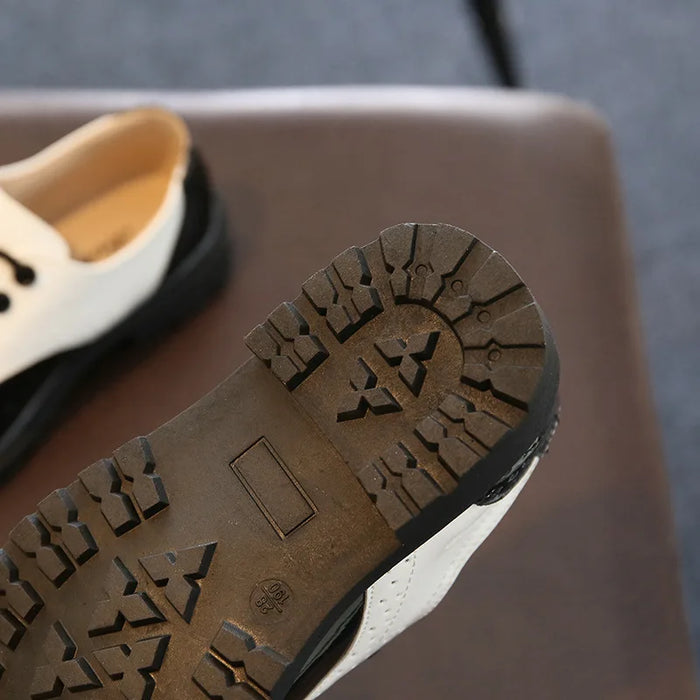 Nuova primavera estate autunno scarpe per bambini per ragazzi ragazze Sneakers Casual per bambini stile britannico scarpe moda in pelle PU formale morbido