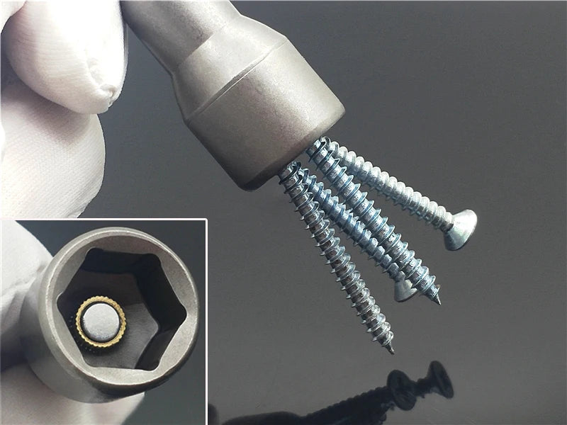 1PC Ugelli a manicotto con esagono incassato Forte set di driver per dadi magnetici Adattatore per punta da trapano Manicotto approvato dal vento Elettrico 6 8 10 13 17 19MM