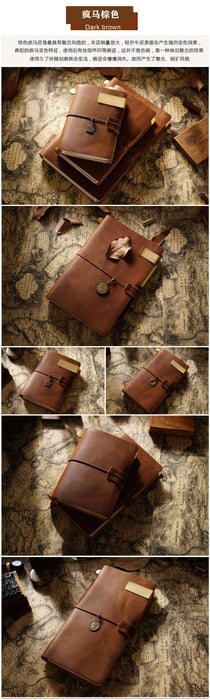 Moterm Vendita Calda 100% Genuino Notebook In Pelle Fatta A Mano Vintage Pelle Bovina Diario Ufficiale Sketchbook Planner TN Copertura Del Notebook Da Viaggio
