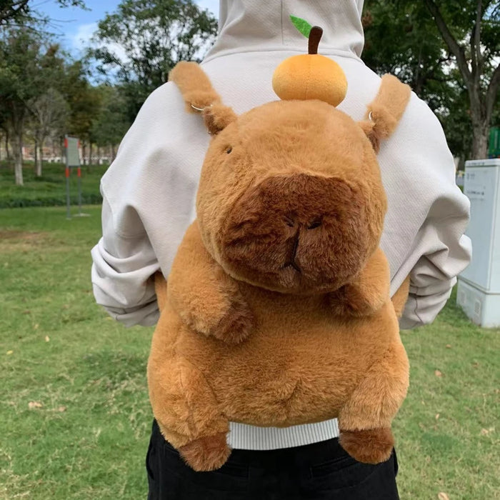 Zaino in peluche capibara Kawaii Fashion Plushie Doll borsa in pelliccia borsa per bambini borsa a tracolla Mini borse a zaino regali per la fidanzata