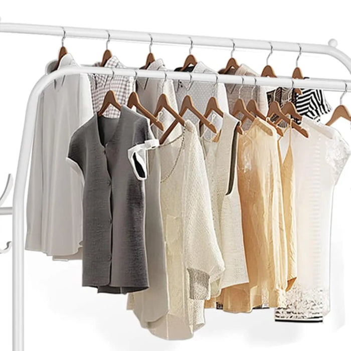 Appendiabiti da parete Doppio binario Appendiabiti scarpiera 146 * 110 * 35 cm Appendiabiti in piedi Scaffale per guardaroba Camera da letto