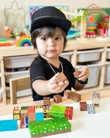 Blocchi magnetici Mine World Set cubo magnetico per ragazzo ragazza bambino età 3+ modello fai da te bambini stelo stelo giocattolo sensoriale regalo