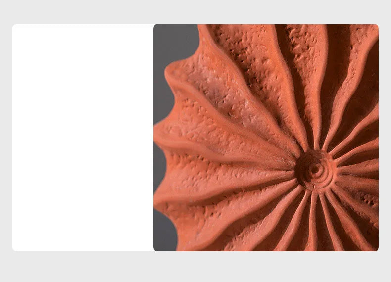 Minimalismo vaso in ceramica a forma di conchiglia vasi floreali idroponici vasi di fiori di conchiglia arancione disposizione dei fiori decorazione della scrivania