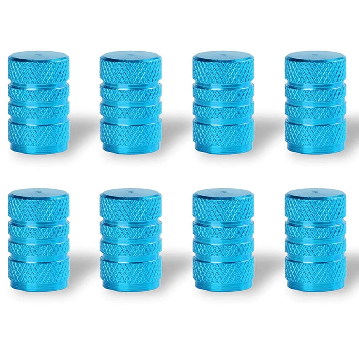 8Pc Cappucci per valvole per pneumatici Copri stelo per cerchioni Tappo per ruota automatico antipolvere Cappucci per capezzoli in lega di alluminio per auto e moto Bici