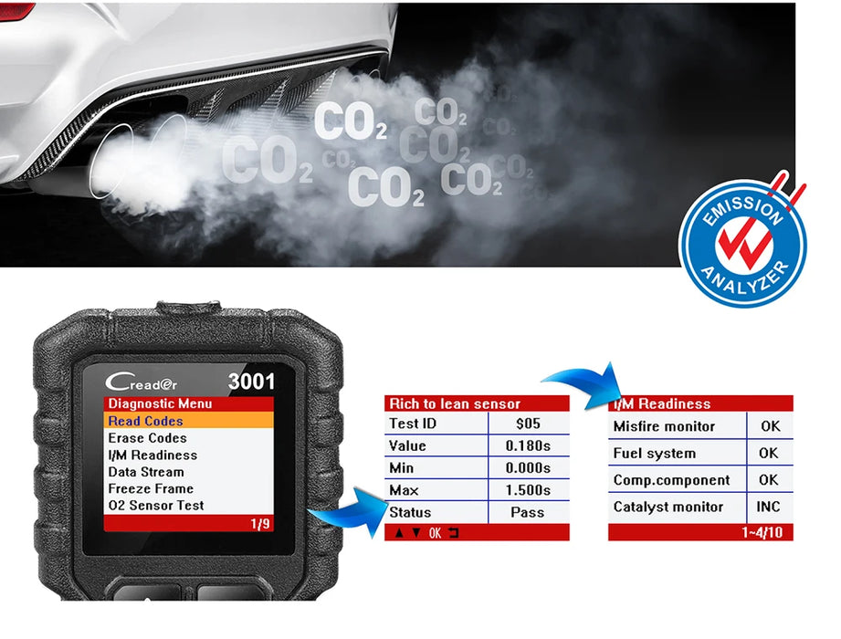 LANCIO X431 CR3001 Strumenti diagnostici OBD2 completi per auto Lettore di codici professionale automobilistico Scanner Controllo motore Aggiornamento gratuito pk ELM327