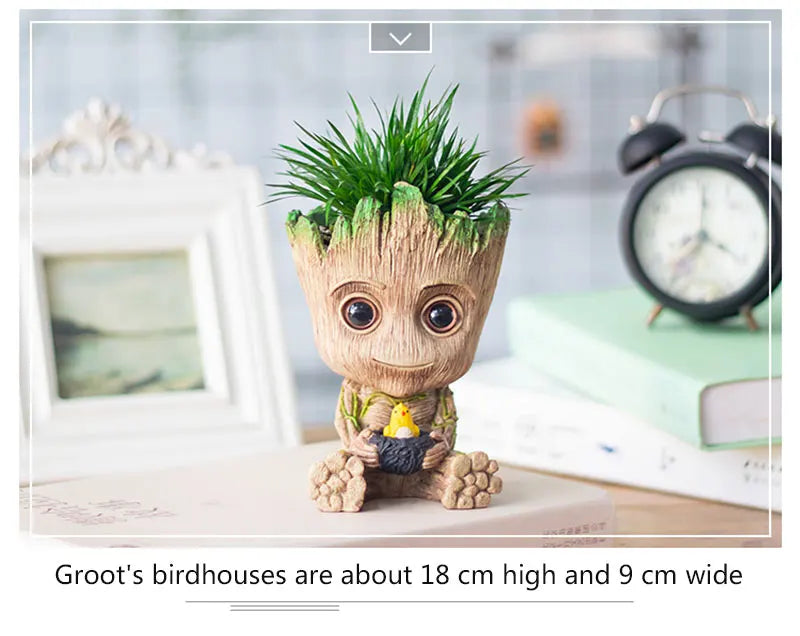 Decorazione della casa Artigianato Modello in miniatura Ufficio Desktop Display Cartoon Groot Figurine Artigianato Decor Albero Uomo Ornamento 5CM