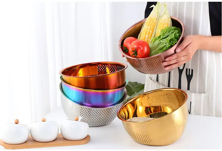 Grande Cucchiaio di Insalata Forchetta Set In Acciaio Inox Da Cucina Cibo Server di Pasta Utensili Pubblica Articoli Per La Tavola D'oro Utilizzando Ristorante A Buffet Strumenti