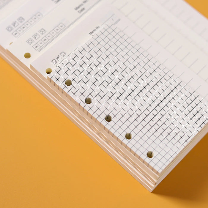 Raccoglitore ad anelli di alta qualità Notebook A5 Personal A6 A7 A8 Dimensioni Inserto Ricariche Sciolto Foglia Spirale Diario Planner Nucleo interno 100g Carta
