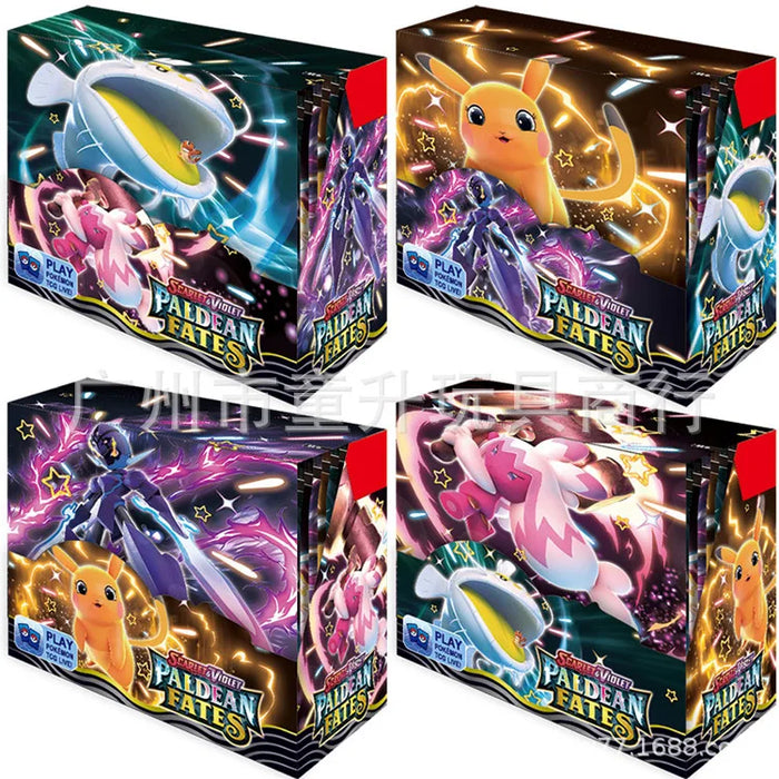360 pezzi Pokemon Card Evoluzioni prismatiche Flames di ossidiana PALDEAN FATES Surging Sparks Scheda di traduzione di battaglia booster inglese