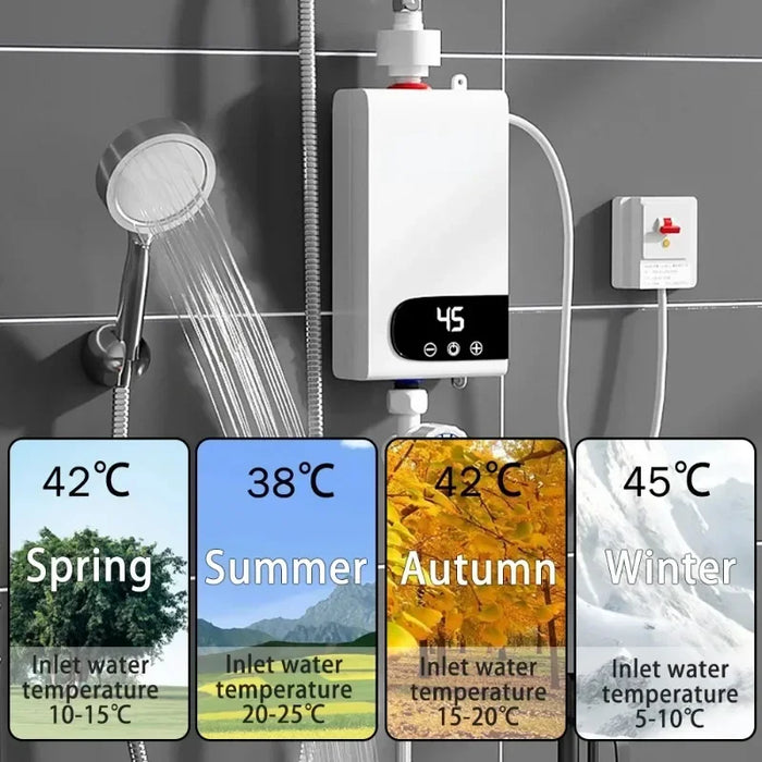 5500W Più Nuovo Scaldabagno Riscaldatore di Acqua Istantaneo Senza Serbatoio Rubinetto Istantaneo Rubinetto Della Cucina Gru di Acqua Calda LED Digitale