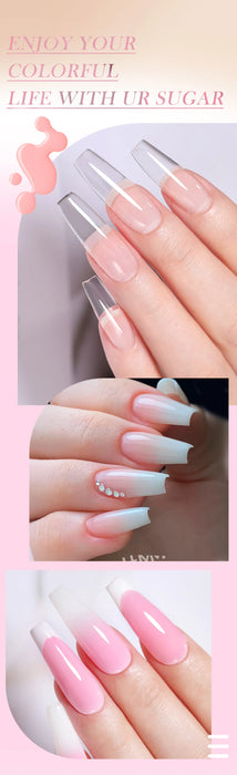 UR SUGAR 7.5ml Gel per unghie con estensione acrilica Costruzione rapida Smalto gel rosa trasparente Punte per unghie Estensione gel per unghie Nail Art Soak Off