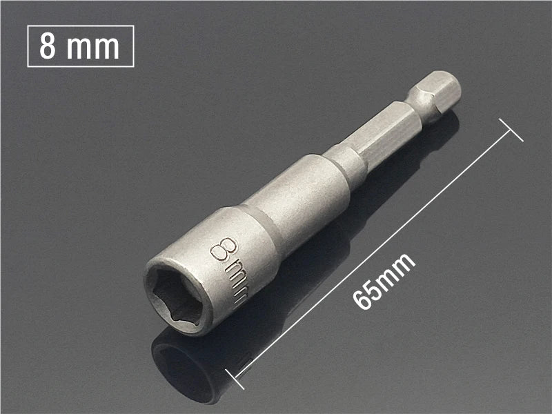 1PC Ugelli a manicotto con esagono incassato Forte set di driver per dadi magnetici Adattatore per punta da trapano Manicotto approvato dal vento Elettrico 6 8 10 13 17 19MM