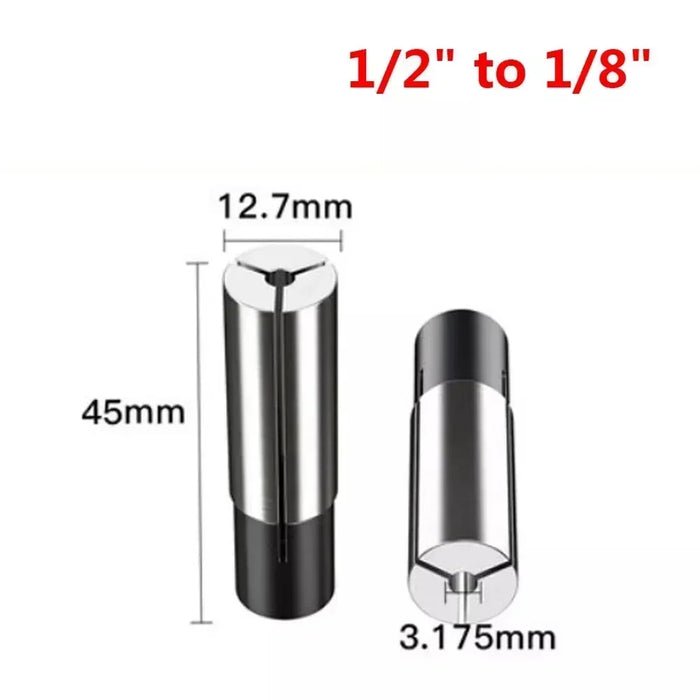 1/2 "1/4" 1/8 "Pinza Adattatore Gambo Riduttore Bit Mandrino CNC Router 4/6/8/10mm Per Mandrini Macchina Per Incidere