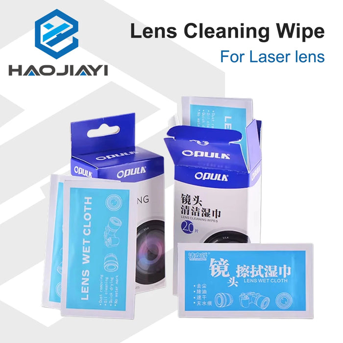 HAOJIAYI Salviette per la pulizia delle lenti per lenti laser a fibra CO2 da 10,6um e 1064nm, confezione da 20 pezzi