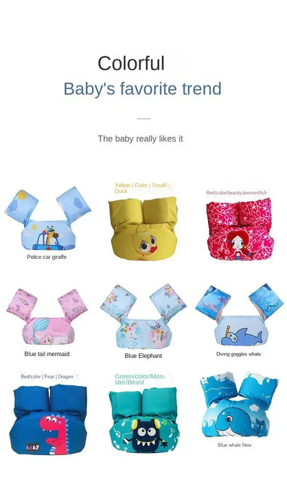 Baby Swim Circle Cartoon manica del braccio giubbotto di salvataggio costume da bagno bambini Outdoor Water Safety Suit Growth Toy