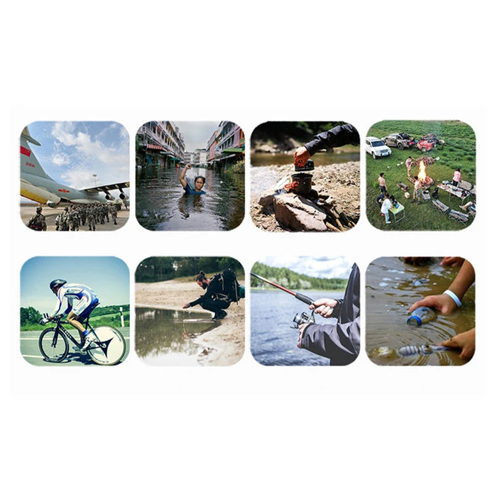 1pc Outdoor Mini Camping purificazione filtro per l'acqua Straw TUP borsa per l'acqua in fibra di carbonio per la sopravvivenza o forniture di emergenza