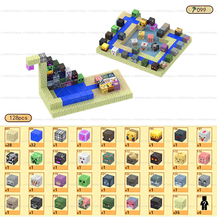 Blocchi magnetici Mine World Set cubo magnetico per ragazzo ragazza bambino età 3+ modello fai da te bambini stelo stelo giocattolo sensoriale regalo