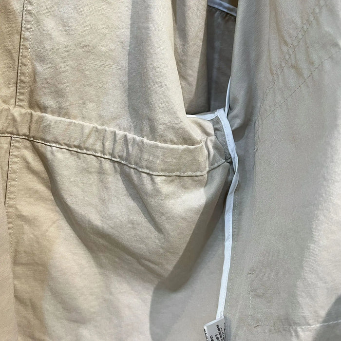 Cappotto a vento con cappuccio di media lunghezza in tinta unita per ragazzi e ragazze primaverili Trench casual con cerniera allentata per bambini