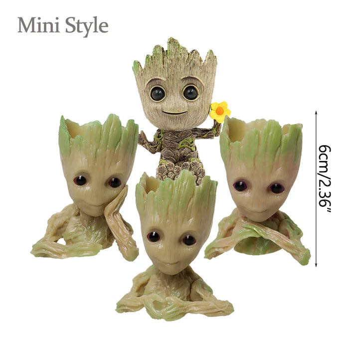 Decorazione della casa Artigianato Modello in miniatura Ufficio Desktop Display Cartoon Groot Figurine Artigianato Decor Albero Uomo Ornamento 5CM
