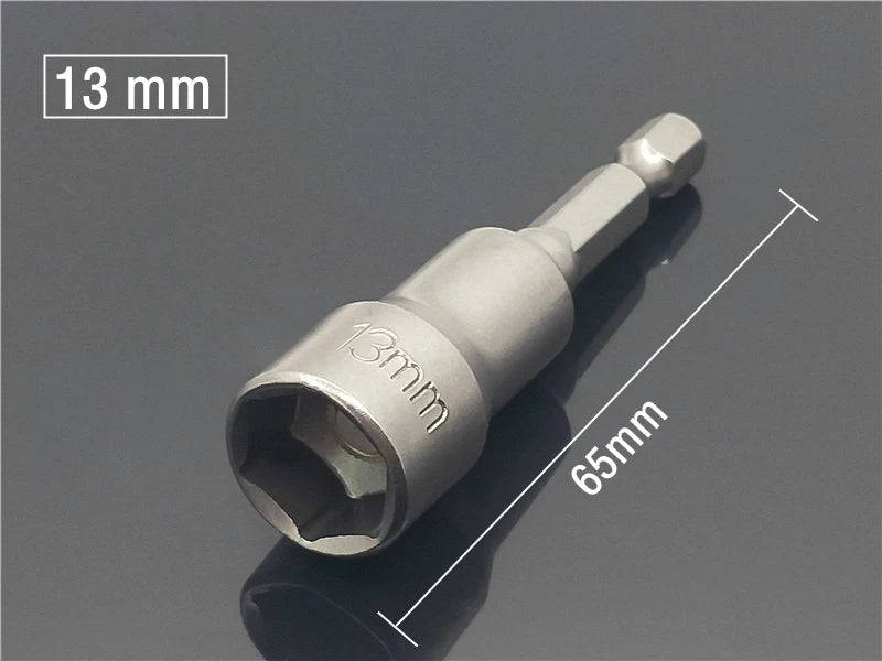 1PC Ugelli a manicotto con esagono incassato Forte set di driver per dadi magnetici Adattatore per punta da trapano Manicotto approvato dal vento Elettrico 6 8 10 13 17 19MM