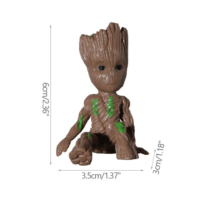 Decorazione della casa Artigianato Modello in miniatura Ufficio Desktop Display Cartoon Groot Figurine Artigianato Decor Albero Uomo Ornamento 5CM
