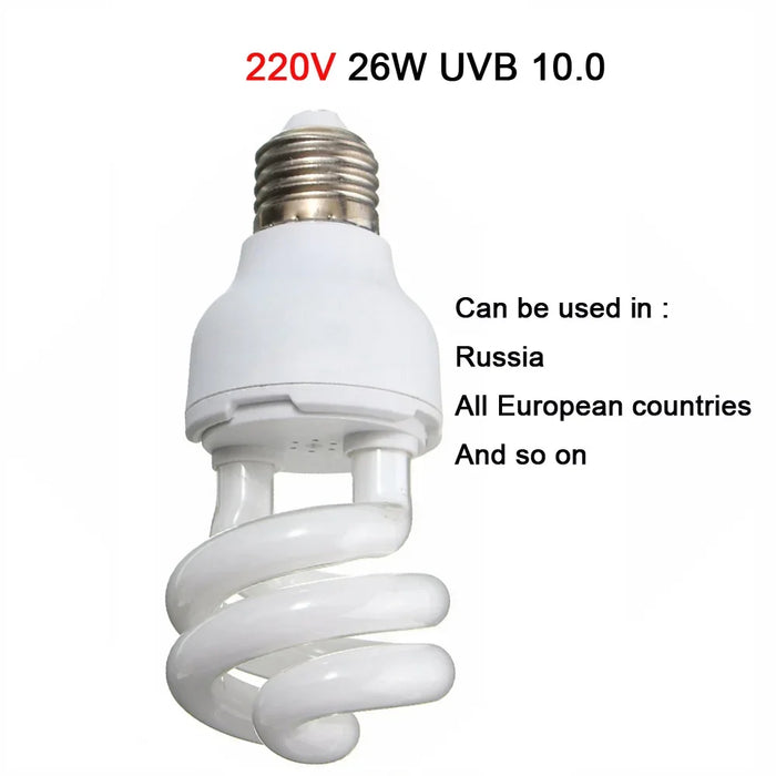 Rettile UVB 5.0 10.0 Della Lampada Della Lampadina Per La Tartaruga Lucertola Serpente Lguanas Calore Calcio Lampada Lampadina A Risparmio Energetico di Luce Rettile Succulente e27