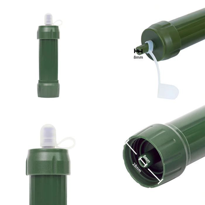 1pc Outdoor Mini Camping purificazione filtro per l'acqua Straw TUP borsa per l'acqua in fibra di carbonio per la sopravvivenza o forniture di emergenza