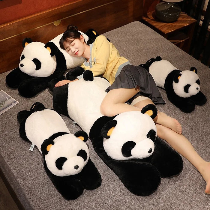 60 cm-120 cm Panda gigante giocattoli di peluche morbido cuscino per dormire cartone animato animale orso farcito bambola classica per bambini compleanno regali di Natale