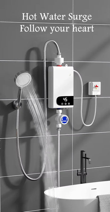 5500W Più Nuovo Scaldabagno Riscaldatore di Acqua Istantaneo Senza Serbatoio Rubinetto Istantaneo Rubinetto Della Cucina Gru di Acqua Calda LED Digitale