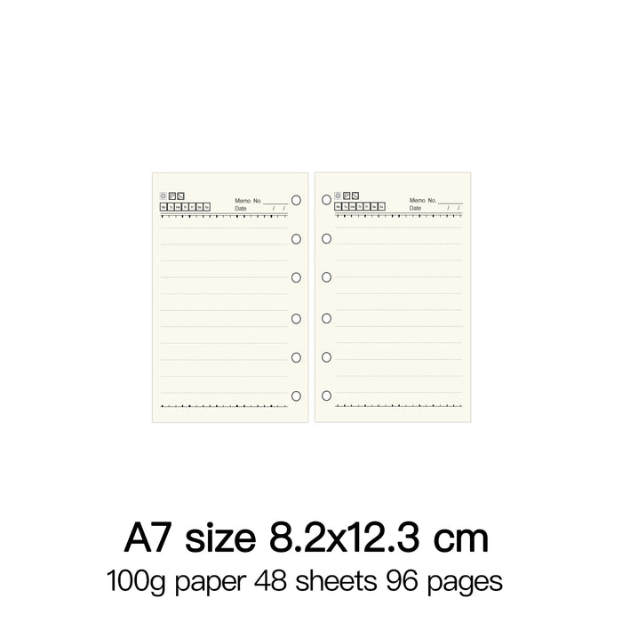 Raccoglitore ad anelli di alta qualità Notebook A5 Personal A6 A7 A8 Dimensioni Inserto Ricariche Sciolto Foglia Spirale Diario Planner Nucleo interno 100g Carta
