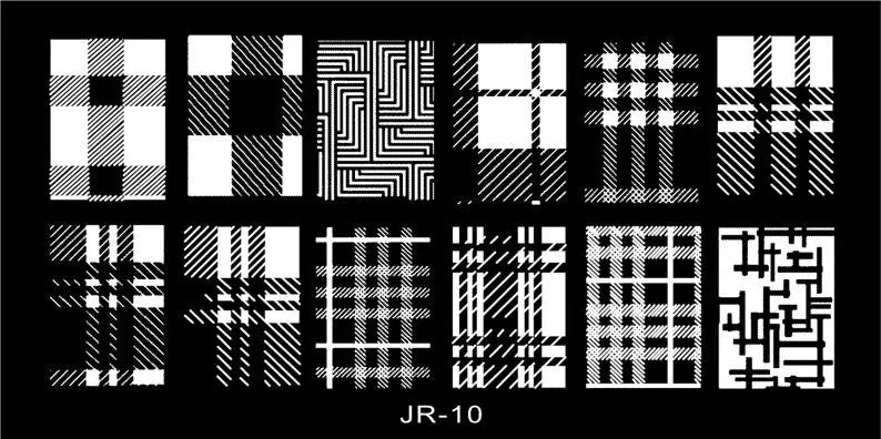 1Pc Nail Art Stamp Plate linea geometrica stampa fai da te piastra immagine 6*12CM piastra per timbratura unghie Stencil in lamiera di acciaio inossidabile JR-030