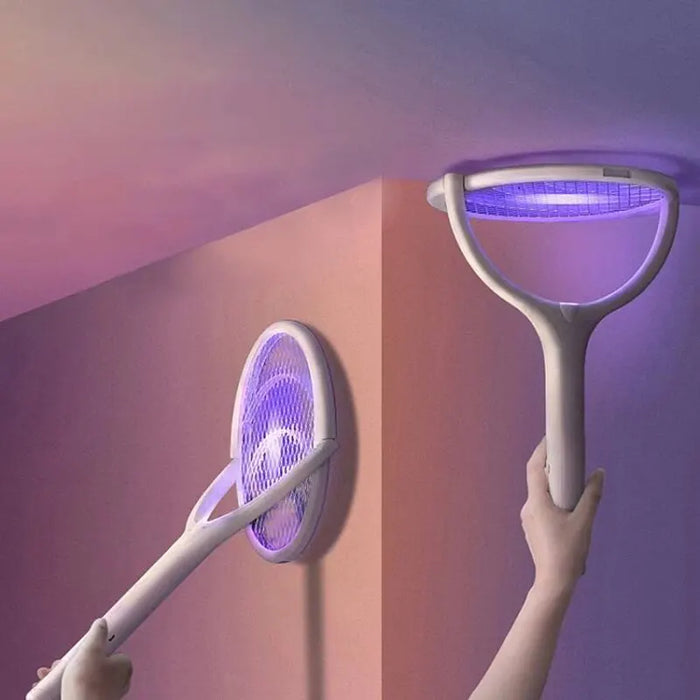 5 In 1 racchetta a ricarica rapida Kill Fly Bug lampada alimentata a batteria isolata di sicurezza ABS scacciazanzare elettrico regolabile