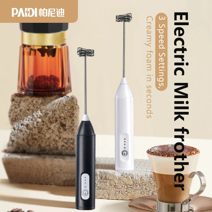 MINI montalatte USB ricaricabile 3 velocità schiuma Maker frusta per caffè Mixer manico elettrico frullatore frullino per le uova strumenti di cottura caldi
