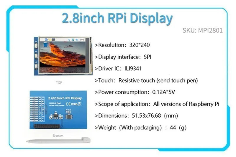 Raspberry Pi 3B + 4 B 3.2/3.5/5/7/10.1 Pollici Touch Hdmi Display Lcd modulo Raspberry Pi 2/3 B +/4 Dello Schermo