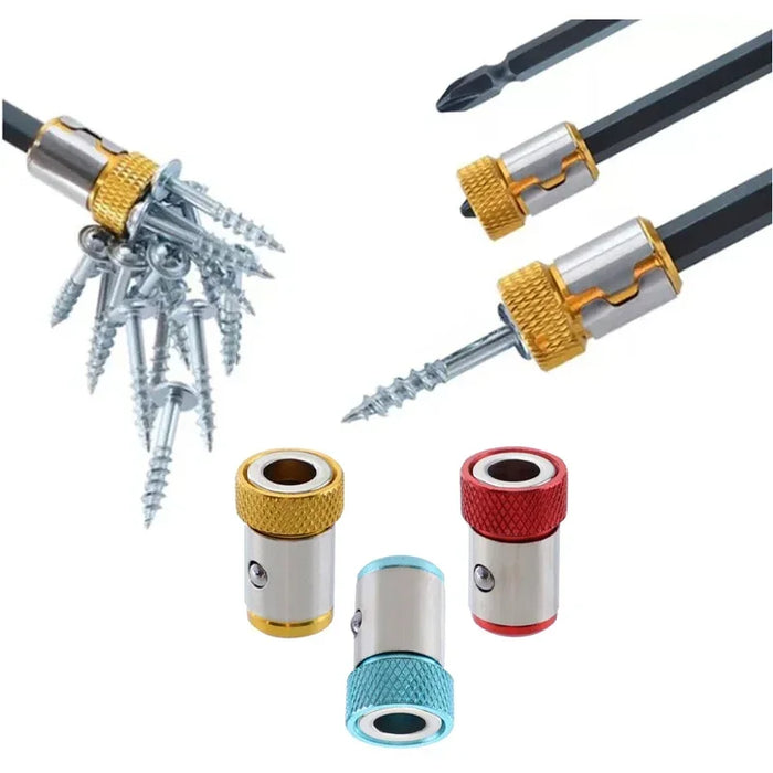 Anello magnetico 1/4 "Punta per cacciavite in metallo Anello magnetico per gambo da 6,35 mm Punta da trapano anticorrosione Magnete Potente strumento ad anello