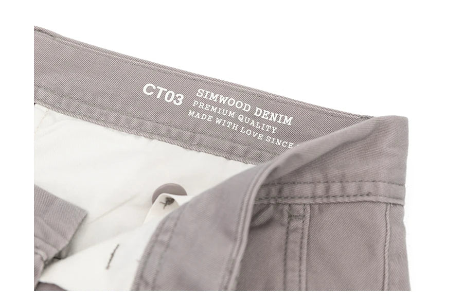 SIMWOOD 2024 autunno nuovi pantaloni Casual da uomo in cotone Slim Fit Chinos moda pantaloni abbigliamento maschile di marca Plus Size Pant 482