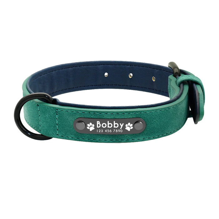Collari per cani Collare per cani in pelle personalizzato personalizzato Nome Tag identificativi per cani di piccola taglia media grande Pitbull Bulldog Beagle Correa Perro