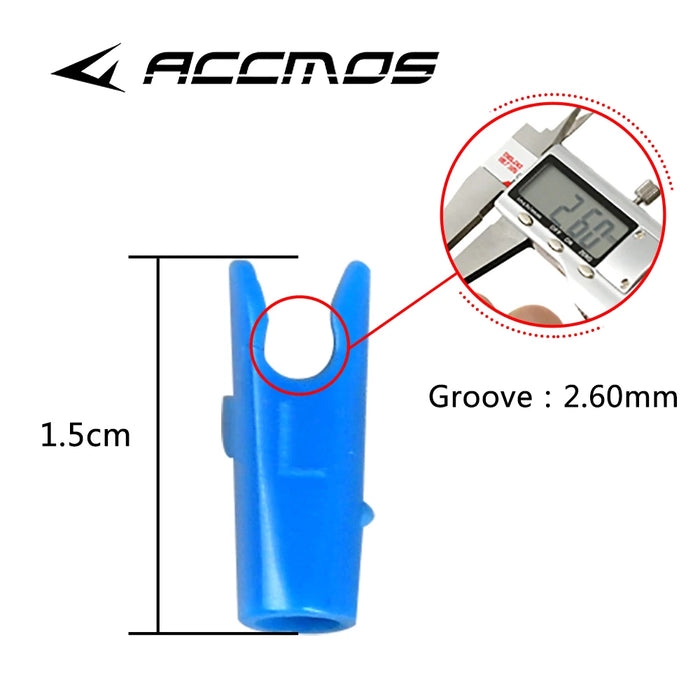 60 pz FAI DA TE In Plastica Freccia Spille Nocks Formato L E Taglia S Per ID4.2mm ID6.2mm 3.2mm Freccia Albero Tiro Con Arco accessorio