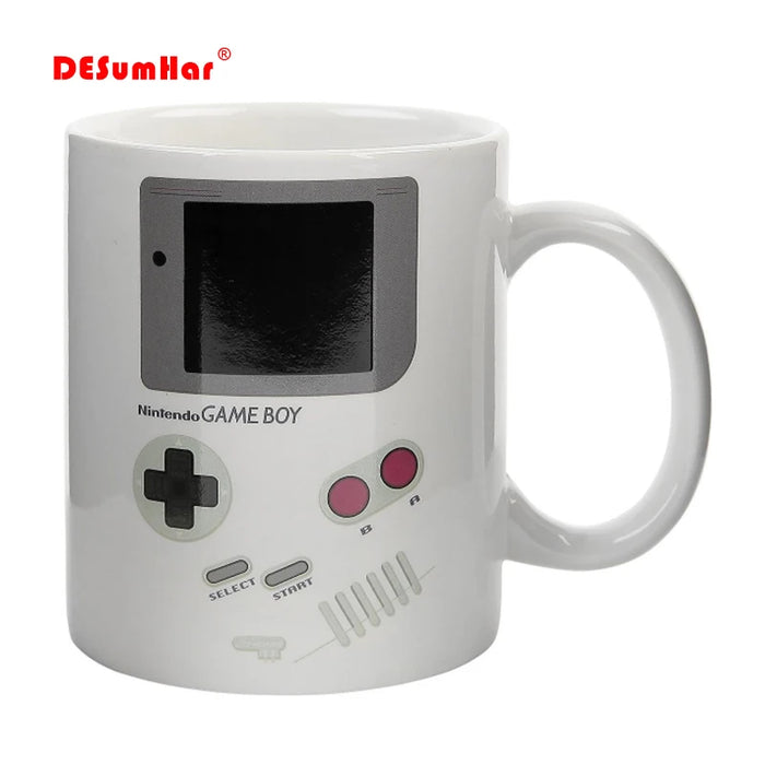 Divertenti tazze da gioco sensibili al calore, tazza da ragazzo in ceramica Home Office porcellana bianca birra al latte tazza da caffè cambio colore bicchieri