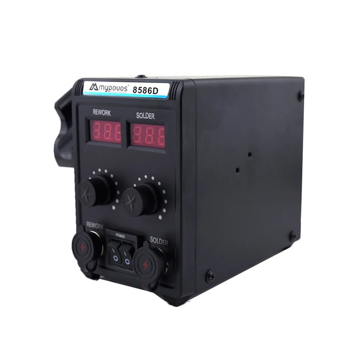 Stazione di saldatura 750W 8586D 2 IN 1 pistola ad aria calda LCD doppio Display digitale saldatore elettrico stazione di rilavorazione per saldatura SMD