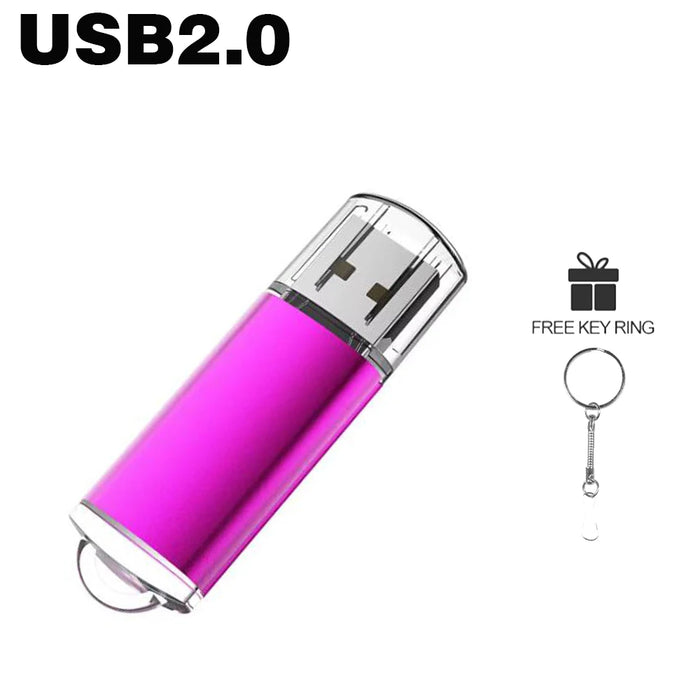 Nuovi chiavette USB portatili con logo personalizzato gratuito Pen Drive in metallo con chiavetta di memoria portachiavi 64 GB/32 GB/16 GB/8 GB/4 GB Pendrive U Di